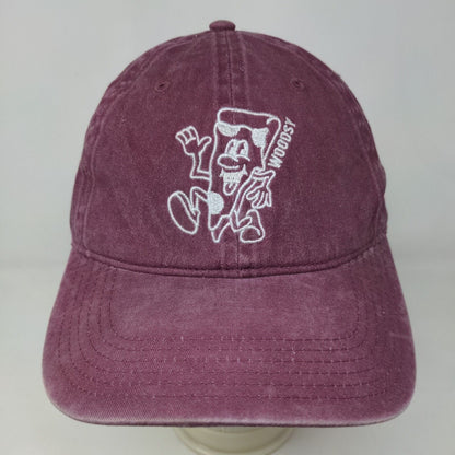 Otto Men's Slideback Hat Red Burgundy Woodsy's Pizza Embroidered Logo