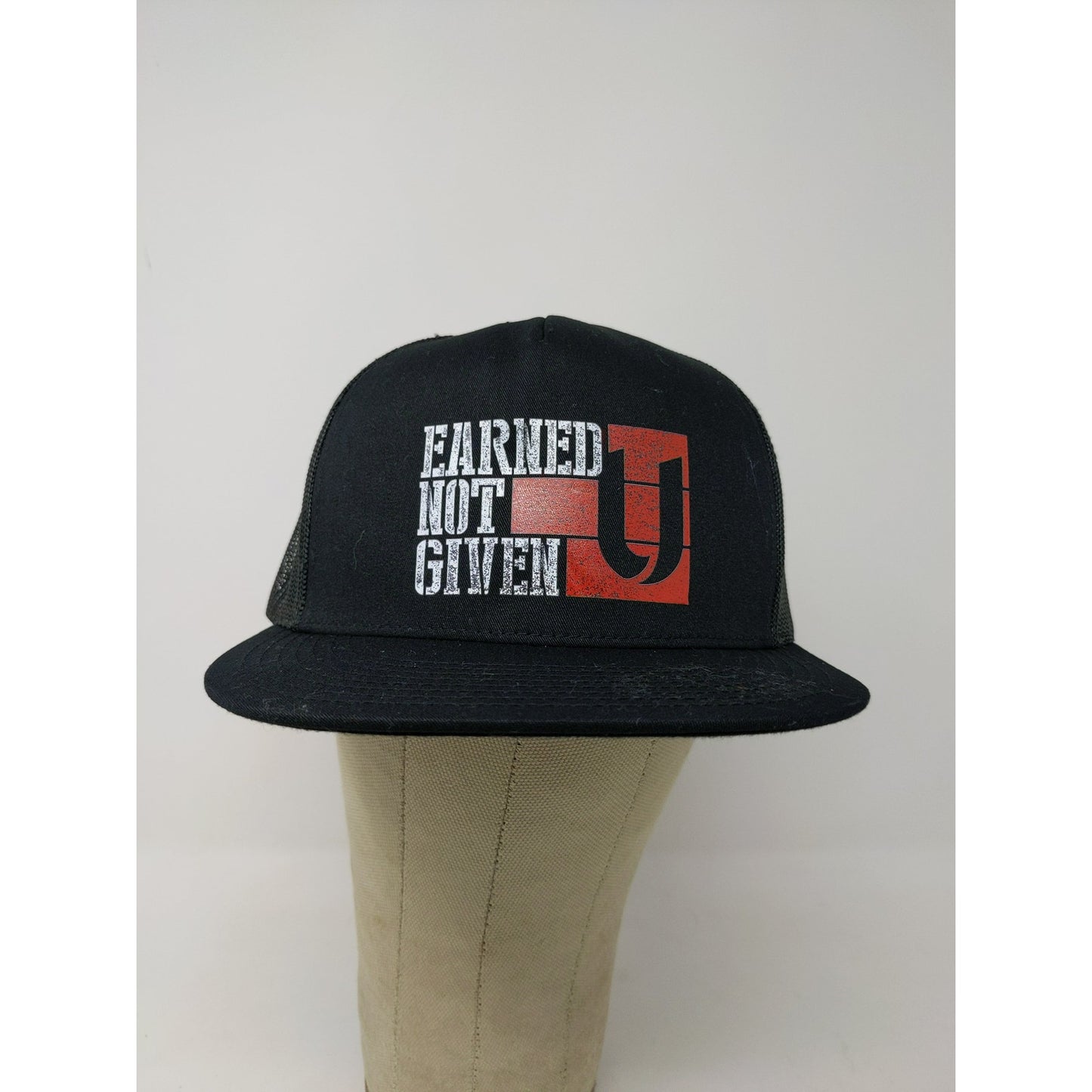 Earned Not Given Snapback Meshback Hat Black The Classics Yupoong Adjustable