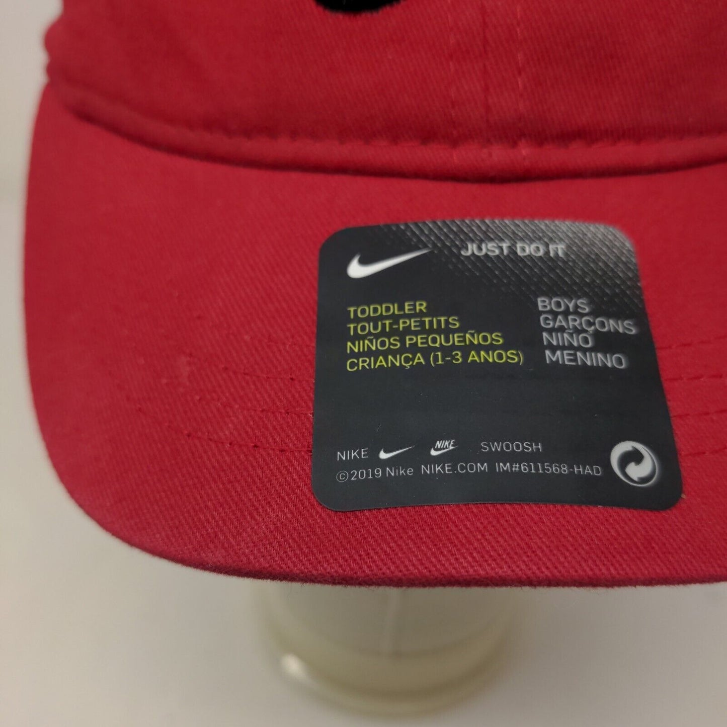 Nike Boys Toddler Strapback Hat Red Adjustable Embroidered Swoosh Logo W/Tags