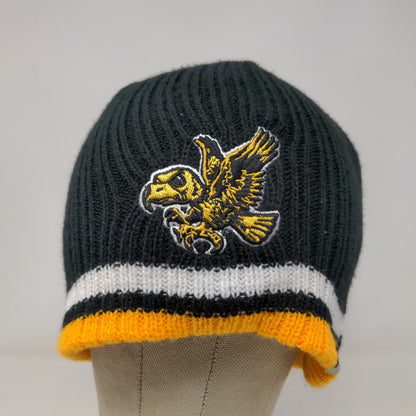 Franchise Club Iowa Hawkeyes Men's Knit Beanie Hat Black Embroidered Bird Logo