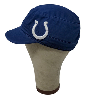 NFL Team Apparel Indianapolis Colts Womens Blue White Cadet Cap Hat Adjustable