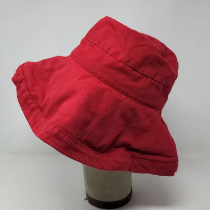 Scala Collezione Women's Wide Brim Hat Red Headband Sun Hat Drawstring