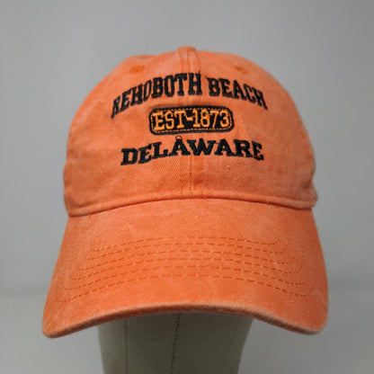 Outback Men's Strapback Hat Orange OSFA Rehoboth Beach Delaware Embroidered Logo