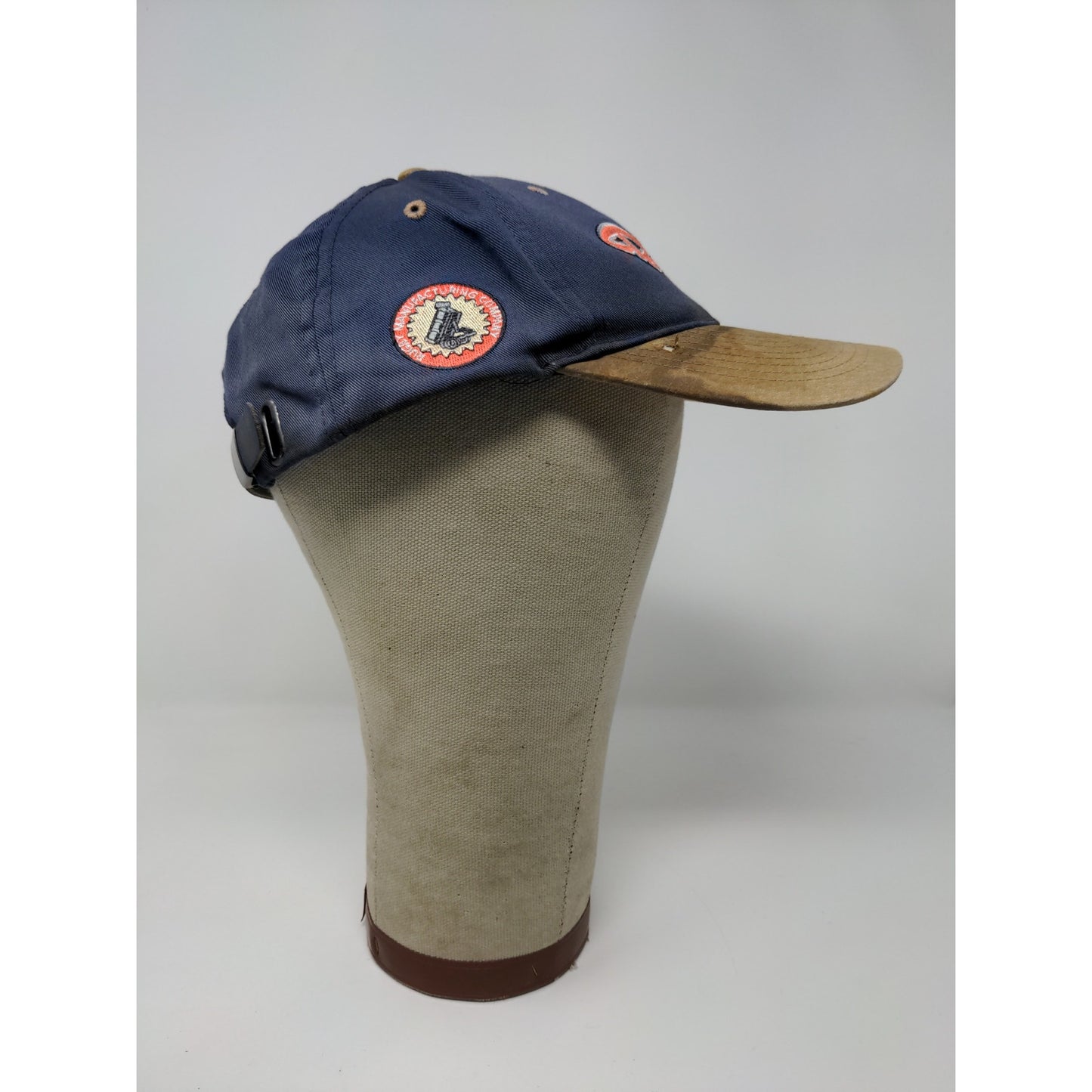 Rugby Manufacturing Company Slideback Hat Blue 7 Brown Embroidered Logo