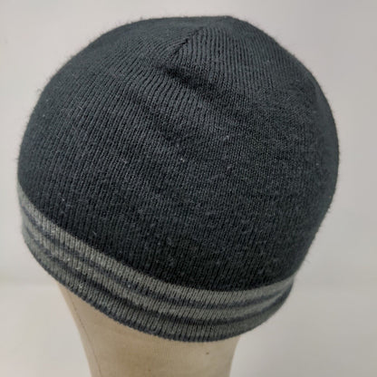 Adidas Climawarm Men's Beanie Hat Cap Black Gray Striped Knit