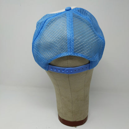 Dog on the Tuckerbox Gundagai Australia Snapback Meshback Hat Blue White