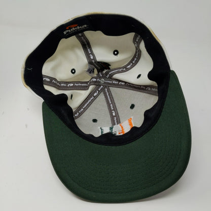 Pukka Brand Performance Wick Hat  Embroidered H Logo White Green