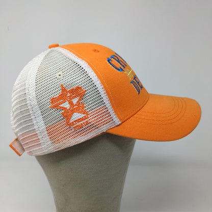 Cruel Denim Men's Strapback Mesh Back Hat Orange White Adjustable 2014