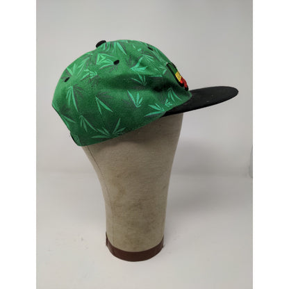 4:20 Snapback Flate Bill Hat Ganja Weed MJ Hat Green Embroidered Logo