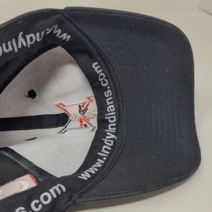 Indianapolis Indians Men's Snapback Hat Black OSFA Embroidered Logo