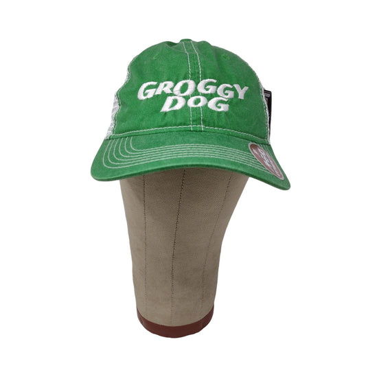 Groggy Dog Ahead Extreme Fit Strapback Meshback Hat Green White W/Tags