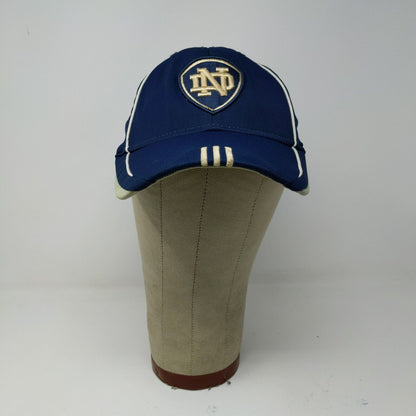 NCAA Notre Dame Adidas Blue Gold Stretch Fit Hat Cap Size S / M Embroidered