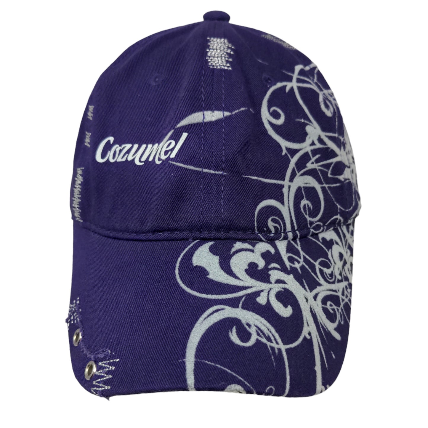 DKPS Men's Strapback Hat Purple Adjustable Cozumel Mexico Vacation Tourist Cap