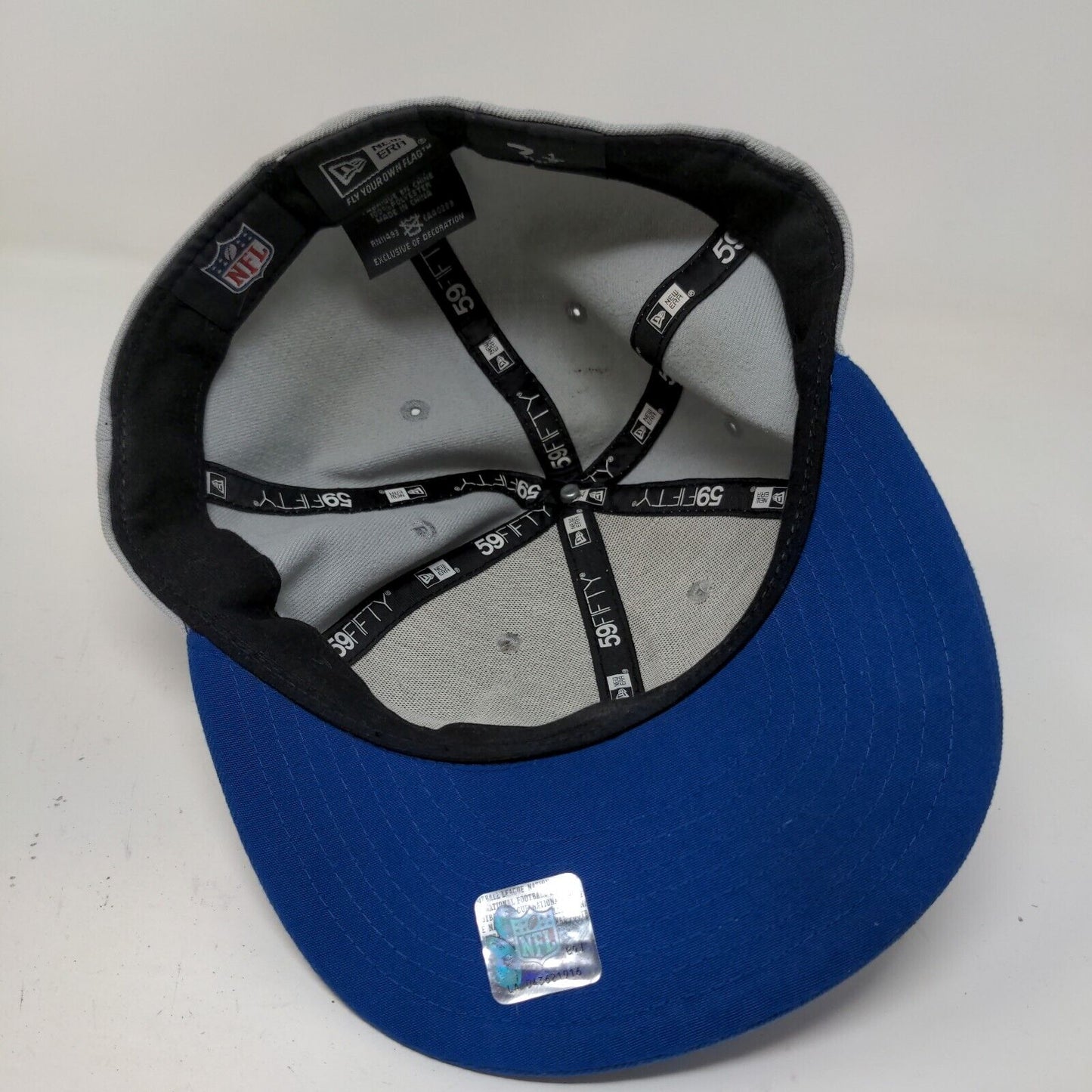 New Era Men's 59Fifty Fitted Hat Gray Size 7 1/2 Indianapolis Colts Embroidered