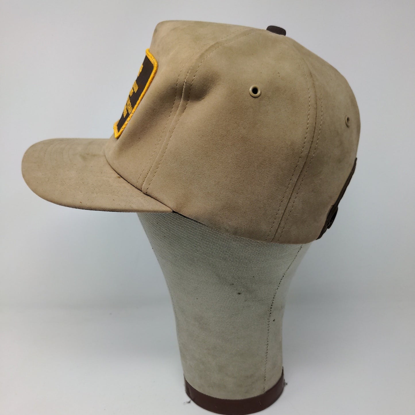 Vintage IBEP Indiana Beef Evaluation Program Snapback Trucker Hat Tan Brown