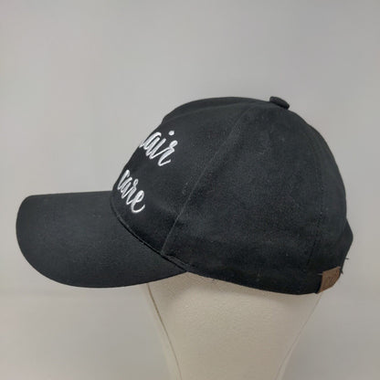 C.C. Exclusives Women's Strapback Hat Black Lake Hair Don't Care Embroidered