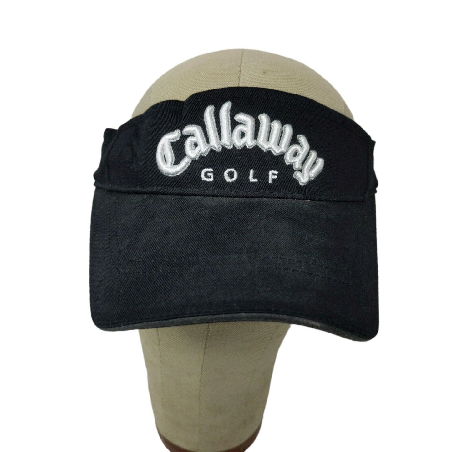 Callaway Golf Visor Black / White Letters Adjustable Embroidered Logo