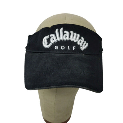 Callaway Golf Visor Black / White Letters Adjustable Embroidered Logo