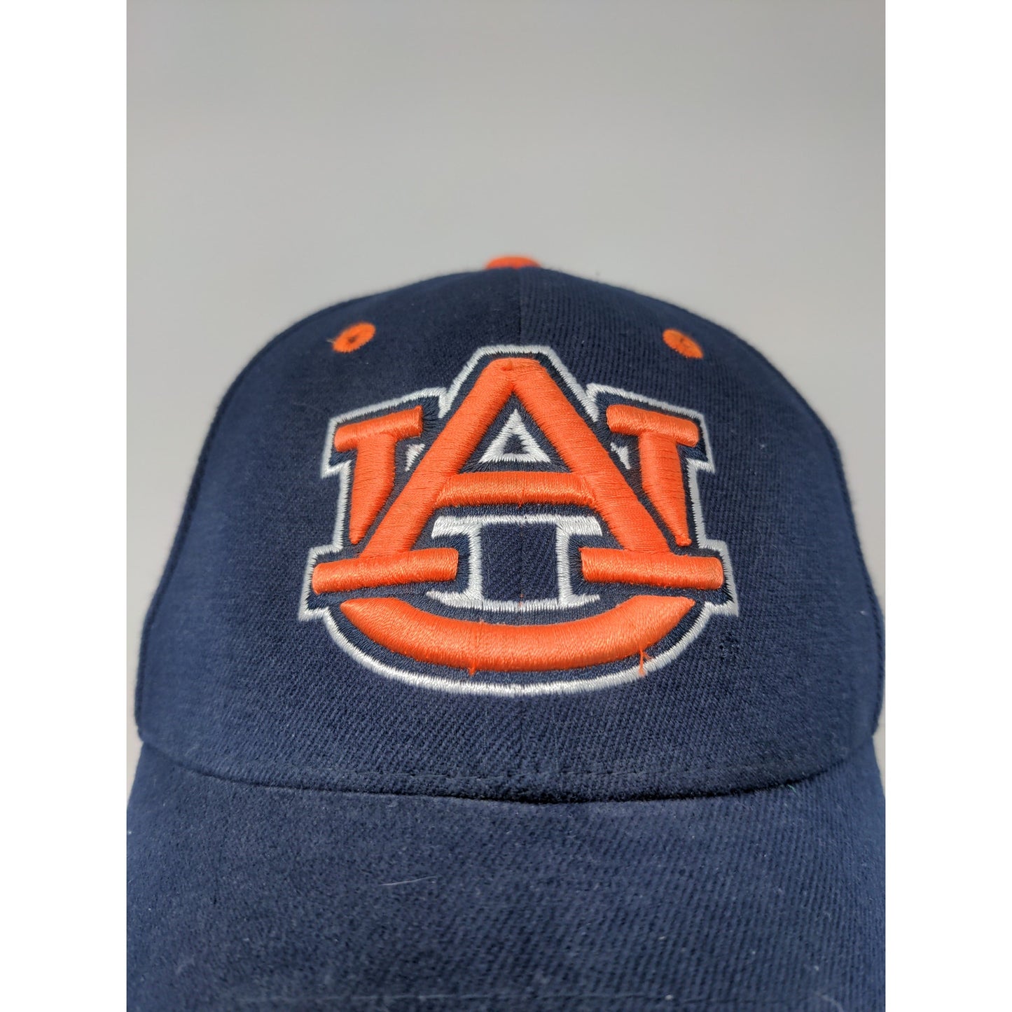 Auburn University Tigers One Fit Hat Embroidered Logo Blue & Orange