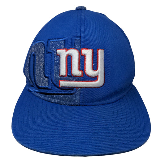 Reebok Men's NFL On Field New York Giants Fitted Hat Blue Small Embroidered