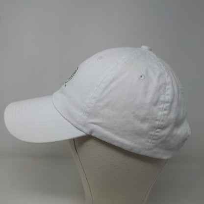 Unbranded Men's Slideback Hat White Adjustable Embroidered Bird Logo 100% Cotton