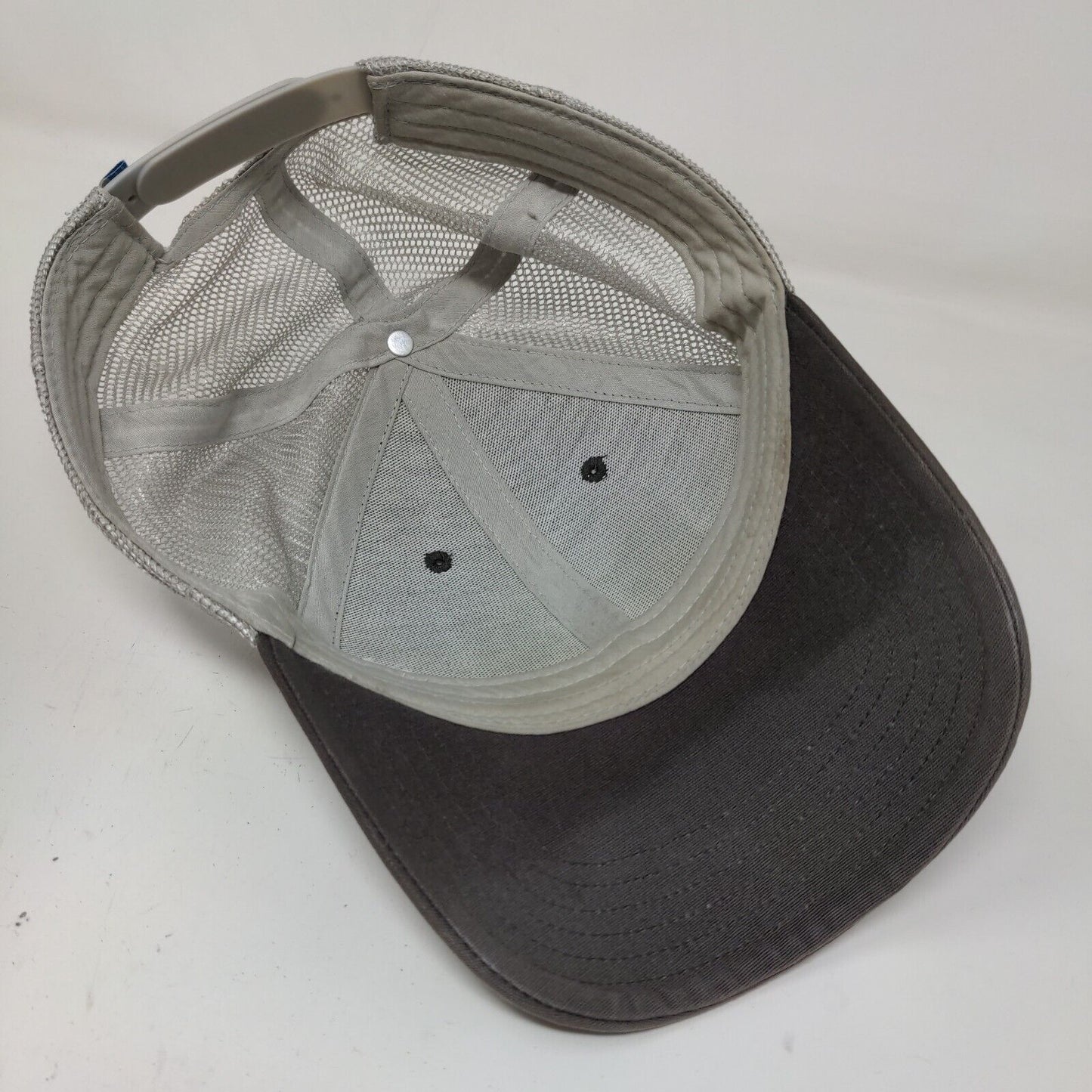 The North Face Men's Snapback Mesh Back Hat Tan Gray Patch Logo