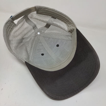 The North Face Men's Snapback Mesh Back Hat Tan Gray Patch Logo