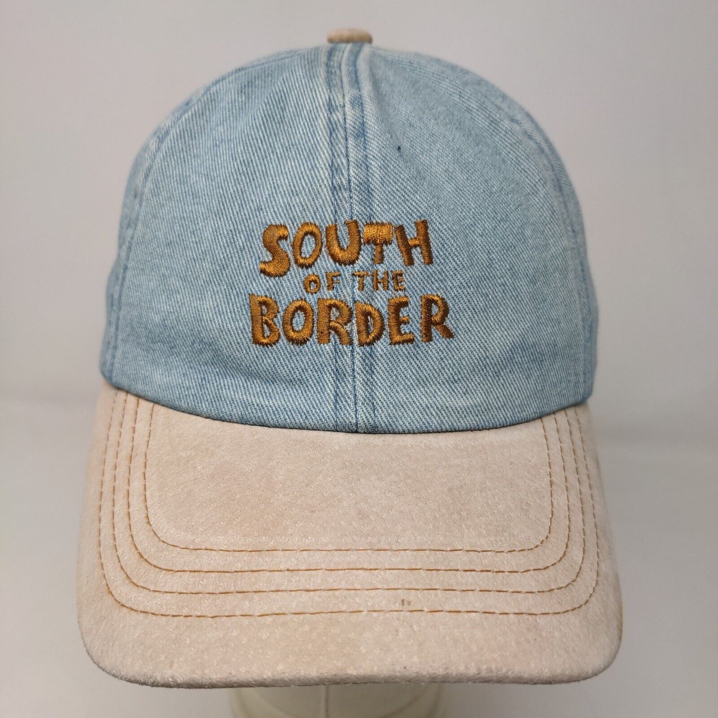 Unbranded Men's South of the Border Slideback Hat Blue Denim OSFA Embroidered