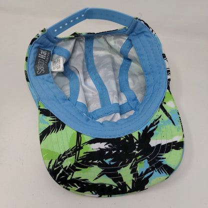 San Diego Boy's Snapback Hat Blue Green Tie Palm Pattern 3-7 Years Polyester