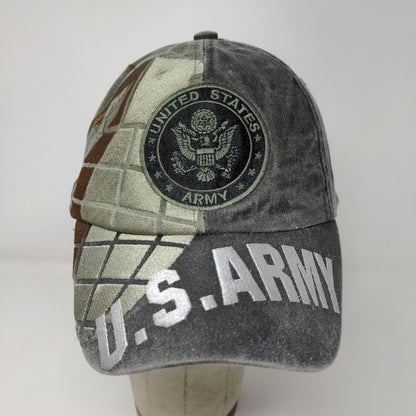 Eagle Crest U.S. Army Strapback Hat Gray OSFM Embroidered Logo