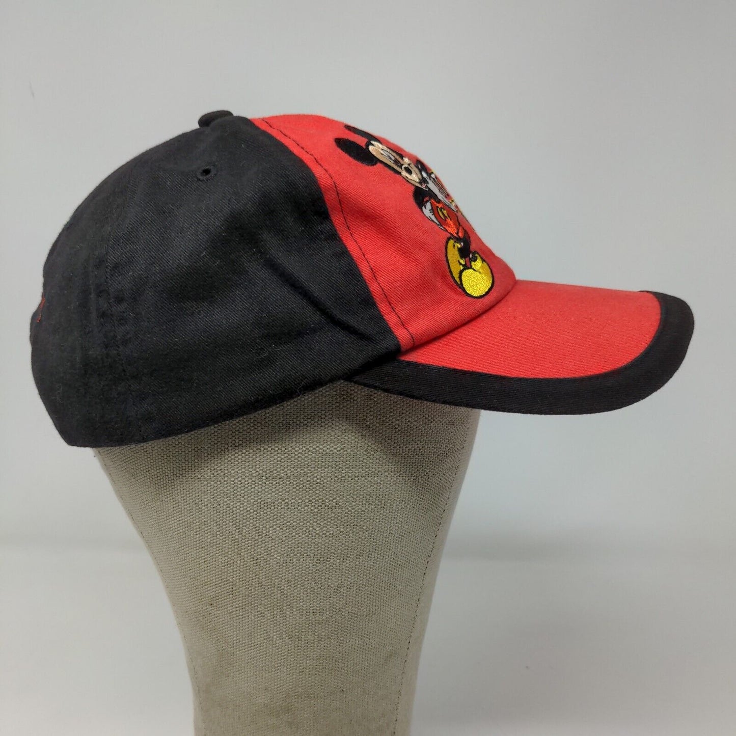 Walt Disney World Kids Strapback Hat Black Red Embroidered Mickey Mouse