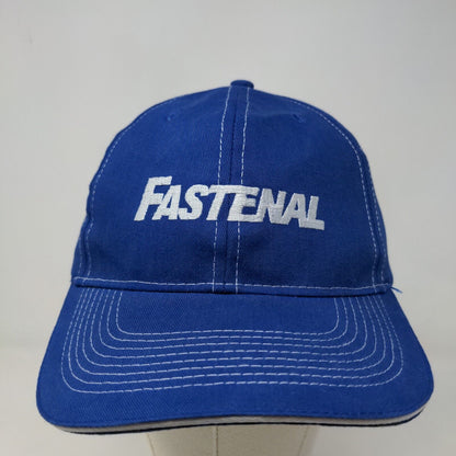 Fastenal Men's Strapback Hat Blue Adjustable Embroidered Logo Official