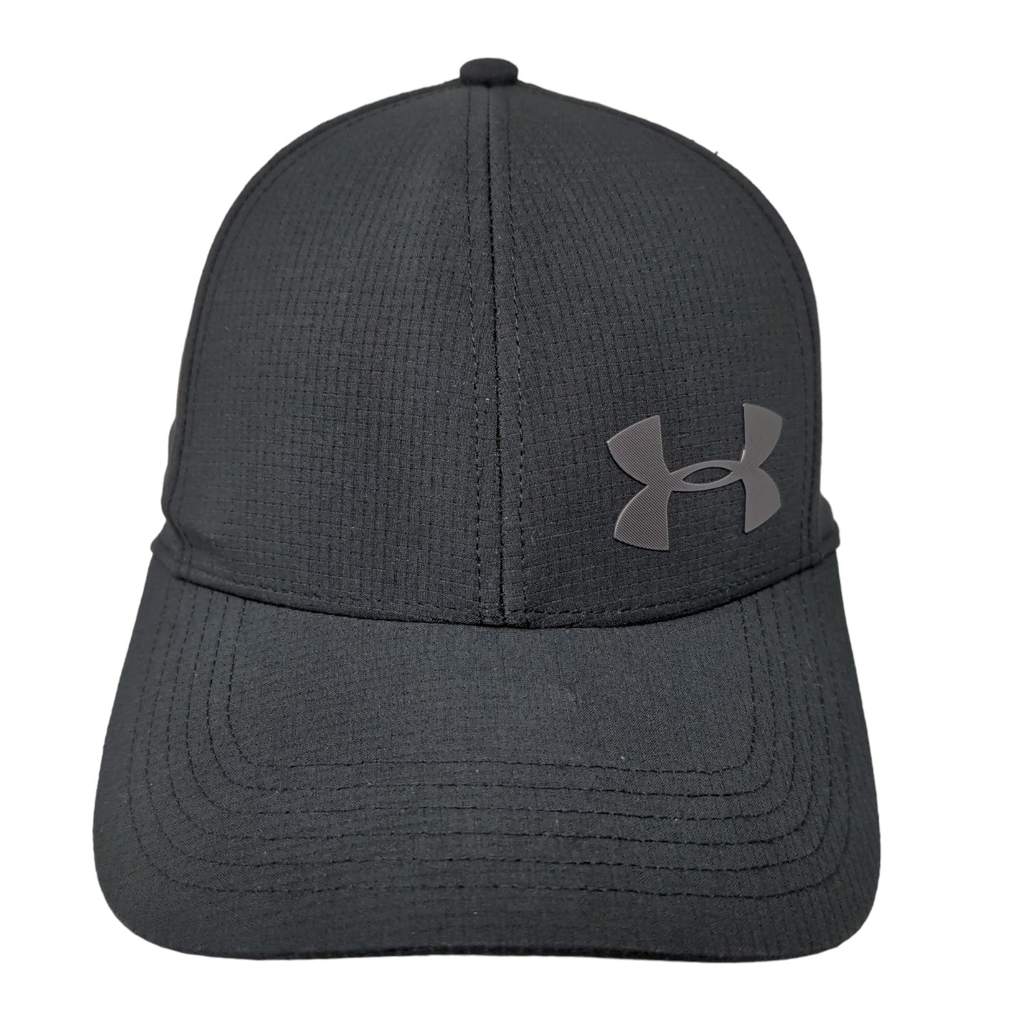 Under Armour Men's Fitted Hat Black Size M/L 3D Graphic Logo 100% Polyester