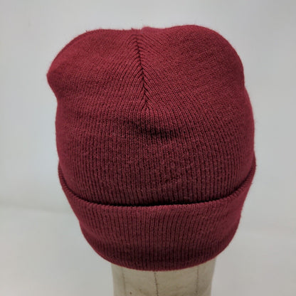 Leming Supply Men's Knit Beanie Hat Red OFSA Embroidered Logo