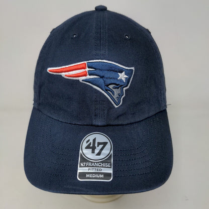 '47 Brand Men's Fitted Hat Blue Size M New England Patriots Embroidered Logo