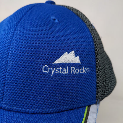 Cintas Crystal Rock Primo Water Men's Strapback Mesh Back Hat Blue Gray Logo