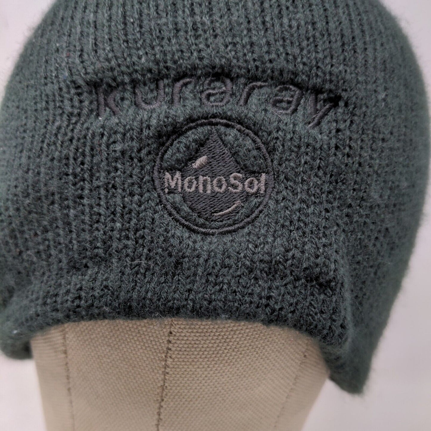 Unbranded Men's Knit Beanie Hat Cap Black Mono Sol Embroidered Logo