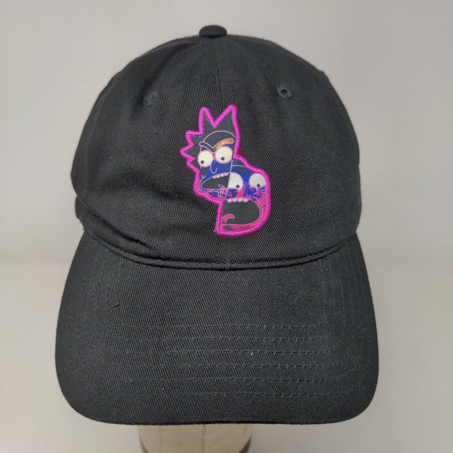 Rick & Morty Men's Adult Swim Slideback Hat Cap Black Embroidered Logo 2021