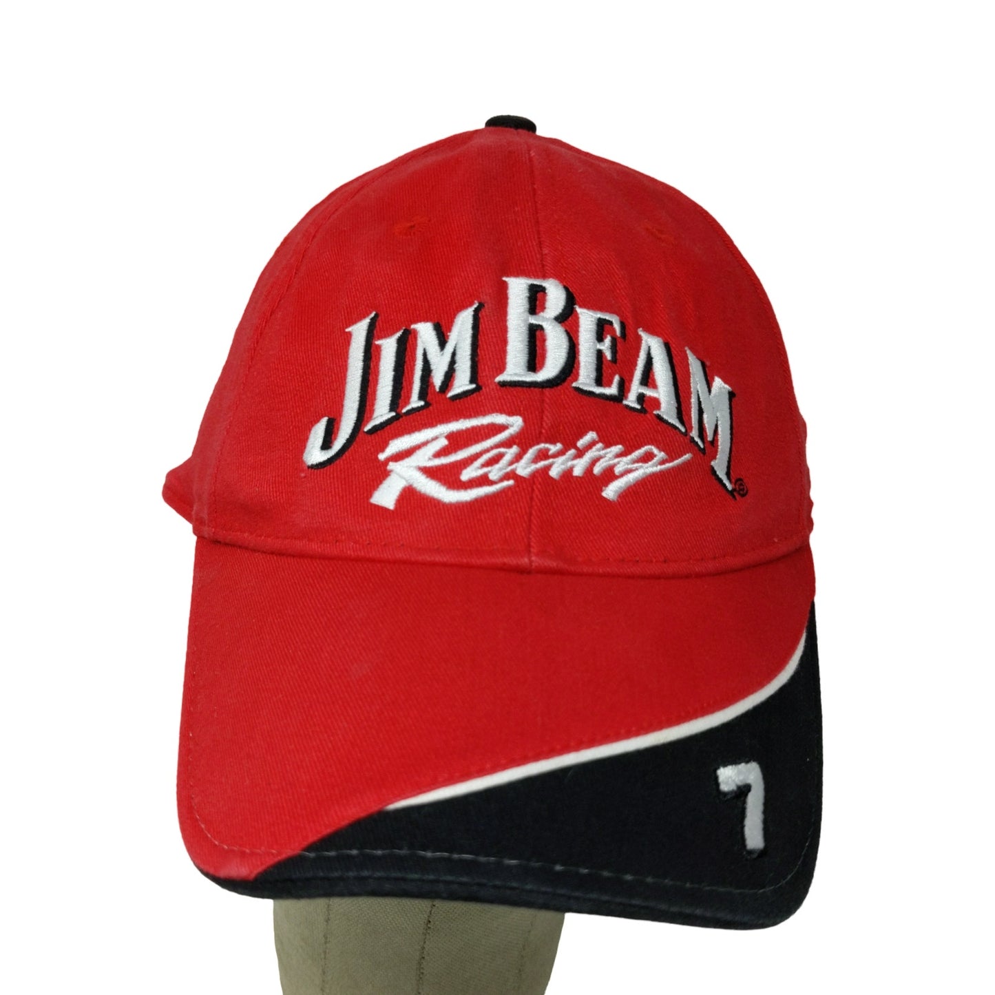 Stylemaster Strapback Hat Jim Beam Racing Red Black OSFA Embroidered Logo #7