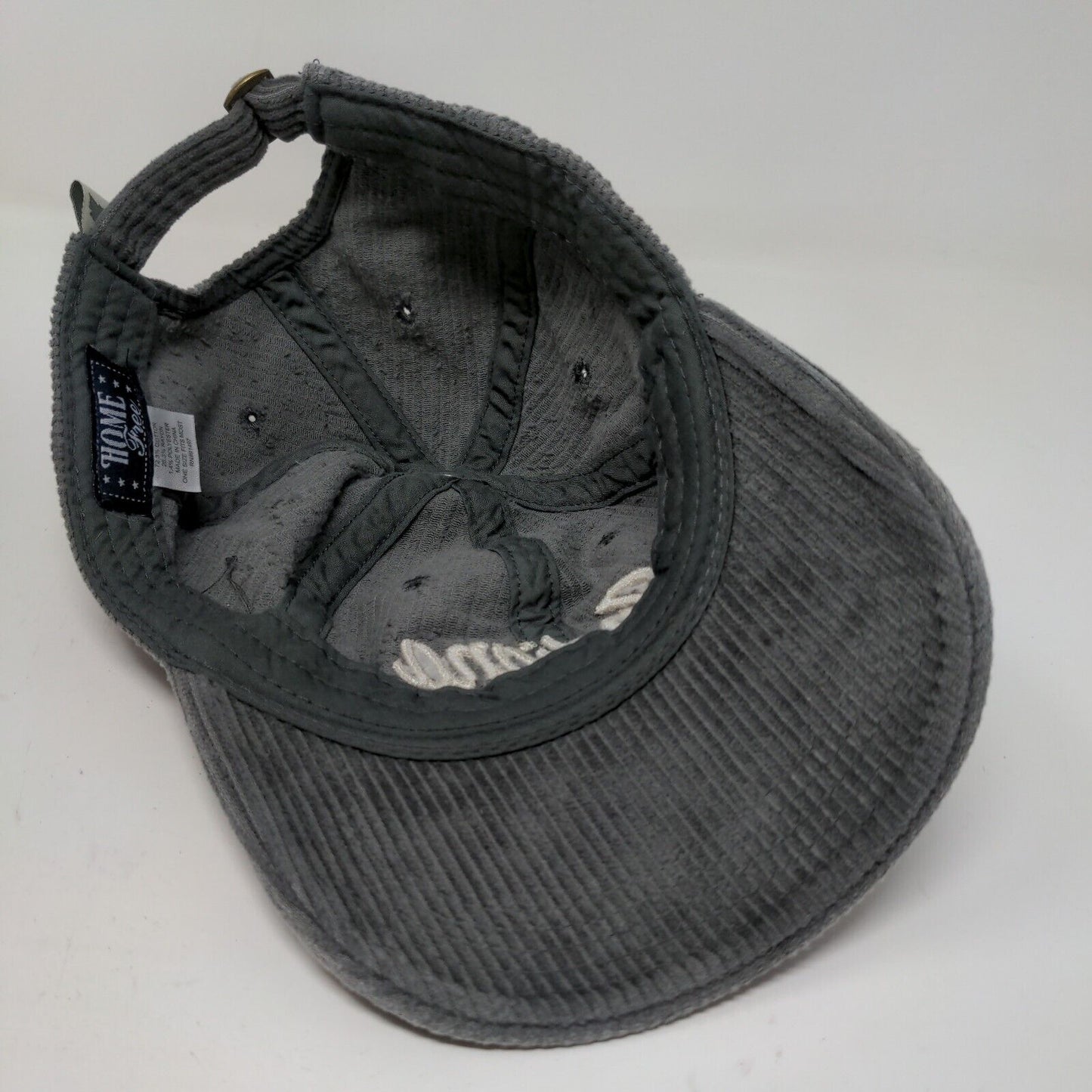 Home Free Women's Slideback Hat Gray OSFM Embroidered Logo Heart Indiana