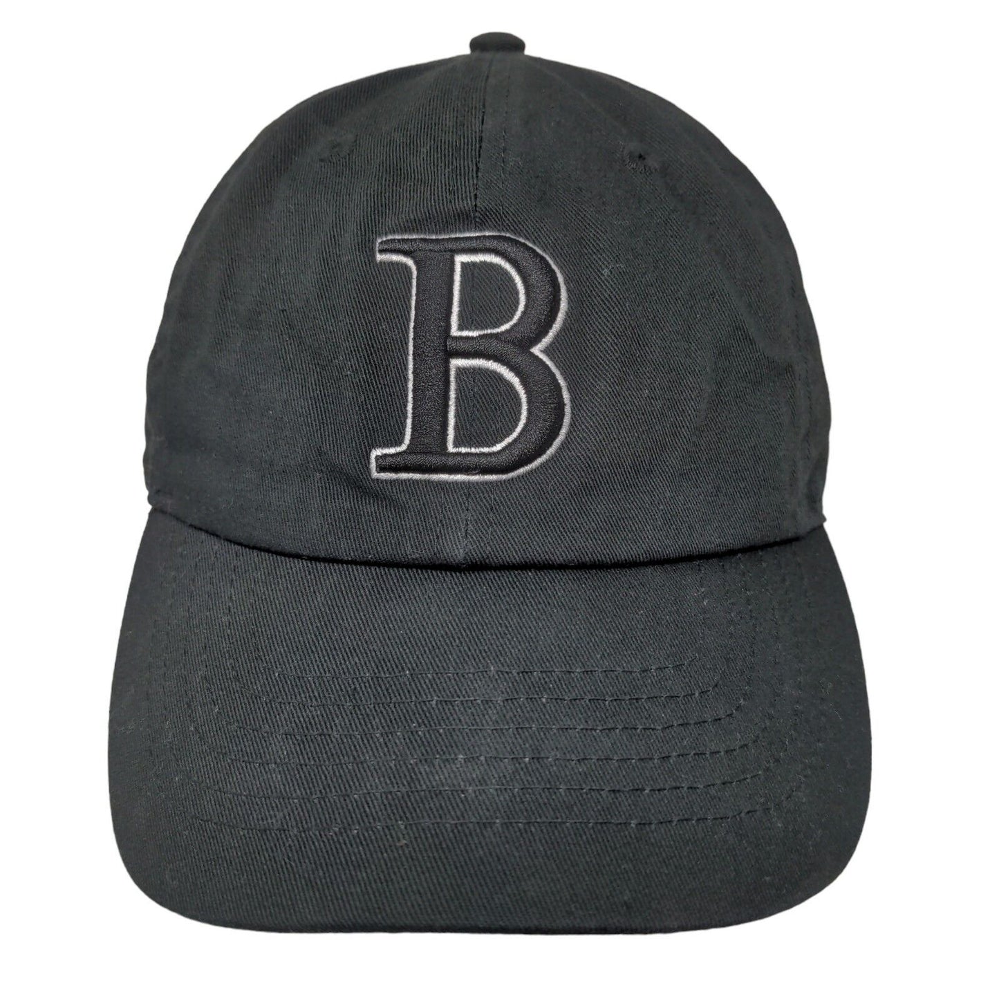 Bay State Apparel Men's Slideback Hat Black Adjustable Embroidered Boston Logo