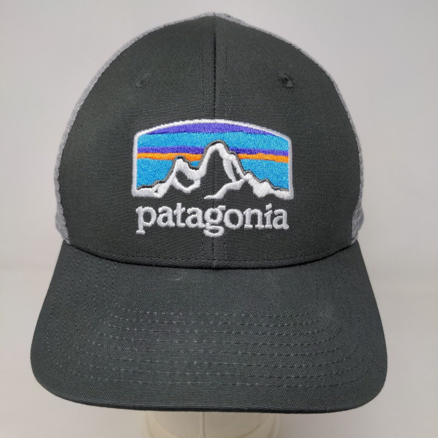 Patagonia Men's Snapback Mesh Back Hat Gray Adjustable Embroidered Logo