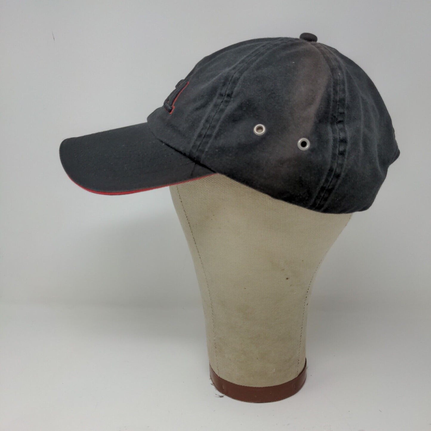 RCA Embroidered Strapback Hat Cap Black Red Accents 100% Cotton