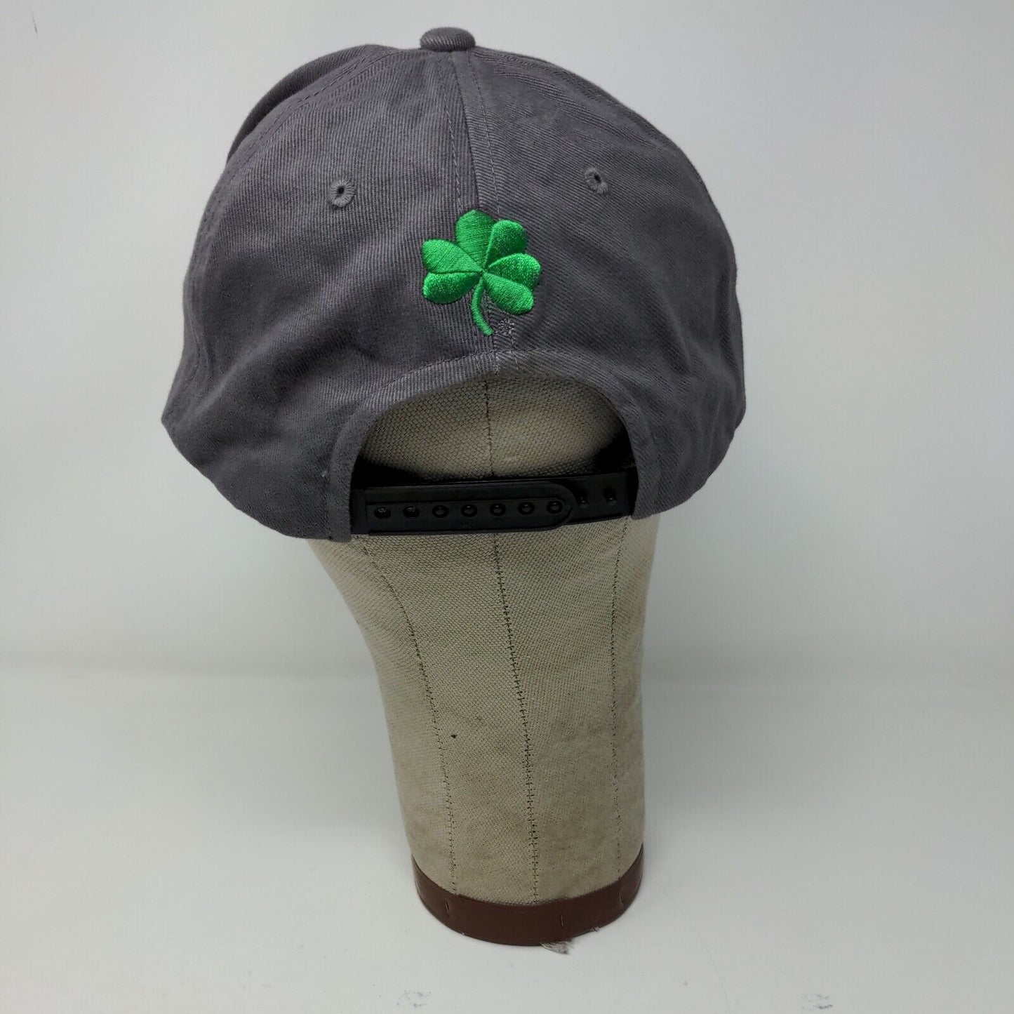 Notre Dame Fighting Irish Snapback Hat Gray Black OSFA Embroidered Logo Clover