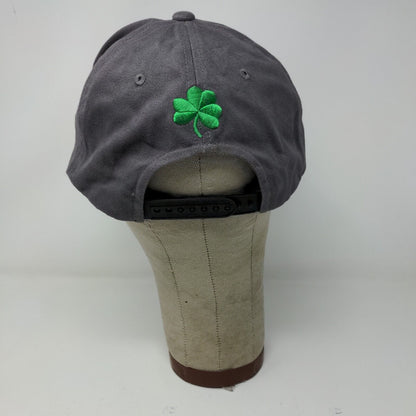 Notre Dame Fighting Irish Snapback Hat Gray Black OSFA Embroidered Logo Clover