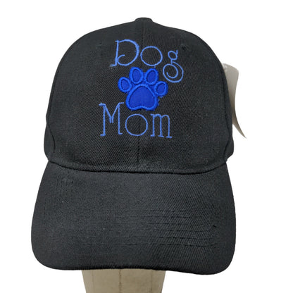 J&W Women's Strapback Hat Black Adjustable Dog Mom Embroidered Logo W/Tags