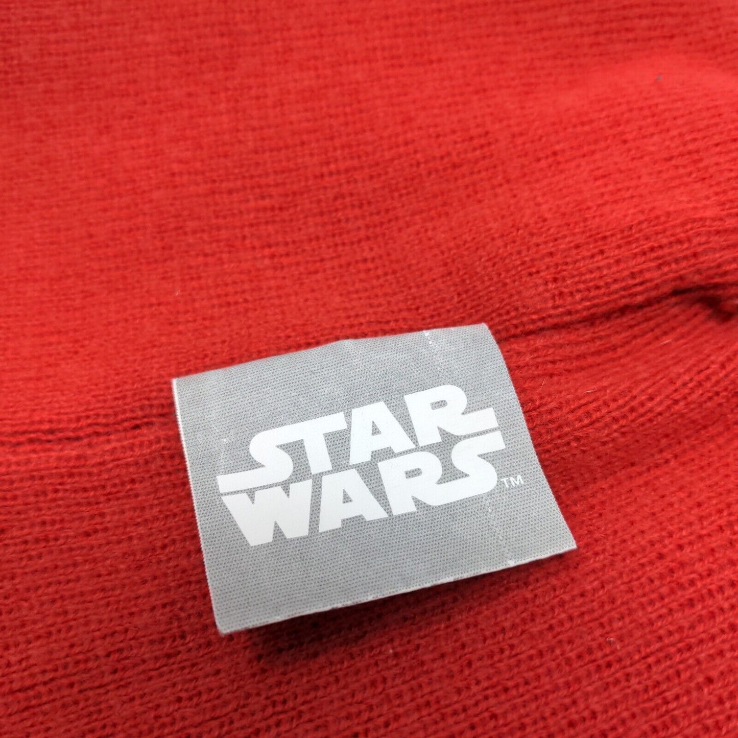 Star Wars Men's Kylo Ren Beanie Cap Hat Black Red Graphic Logo