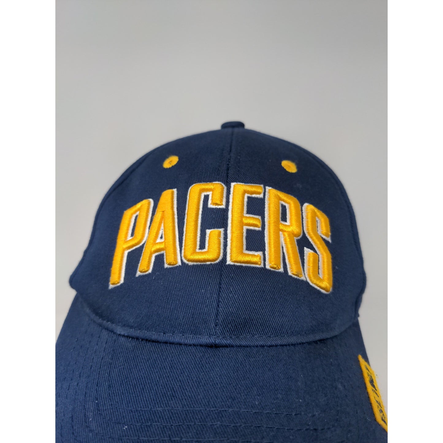 NBA Brand Indiana Pacers Slideback Hat Embroidered Logo Blue Yellow OSFM