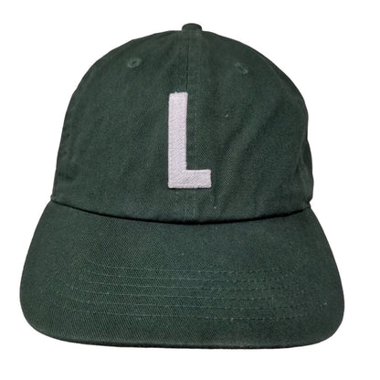 Rey to Z Mens Slideback Hat Green Adjustable Embroidered Big L Logo