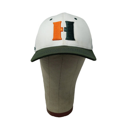 Pukka Brand Performance Wick Hat  Embroidered H Logo White Green
